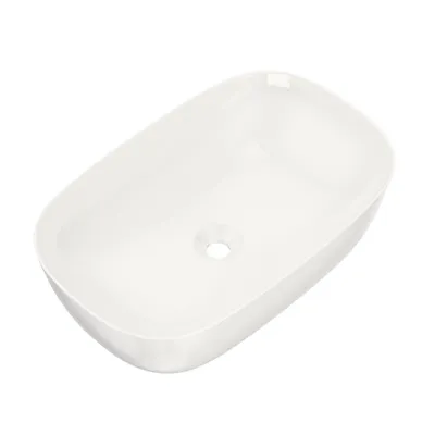 Produktbild von CASAMO Waschbecken Kompakt 60 cm – Aufsatzwaschbecken Rechteck Waschtisch für Badezimmer & Gäste-WC