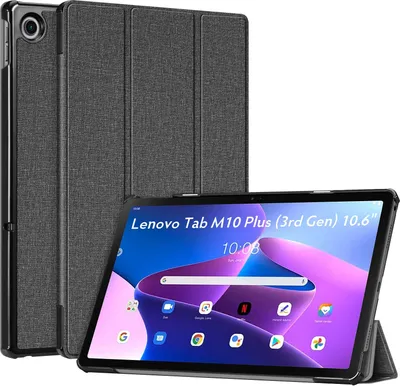 Produktbild von Fintie Hülle für Lenovo Tab M10 Plus (3rd Gen) 10,6 Zoll 2022 TB125/TB128, Ultradünne Flip Case Cover mit Auto Schlaf/Wach Ständer Funktion für Lenovo M10 Plus (3. Generation) 10.6", Denim Grau