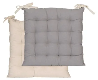 Productafbeelding van Atout Ciel zitkussen, vierkant, tweekleurig, 40 x 40 cm, beige