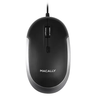 Obrázok produktu pre Macally UCDYNAMOUSE-SG, Všestranný, Optický, USB Typ-C, 2400 DPI, Čierna, Šedá