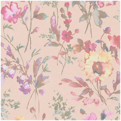 Immagine prodotto di Profhome 790613-GU Carta da parati floreale effetto metallizzato rosa blu giallo verde 5,33 m2