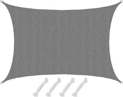 Immagine prodotto di Tenda da sole UV 3x4 HDPE rettangolare Tettuccio da giardino Balcone Grigio