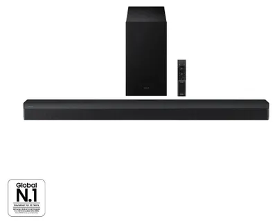 Produktbild von Samsung HW-B750F, 5.1 Kanäle, 400 W, DTS Virtual:X, Dolby Digital 5.1, Schwarz, AAC, AIFF, FLAC, MP3, OGG, WAV, Kabellos