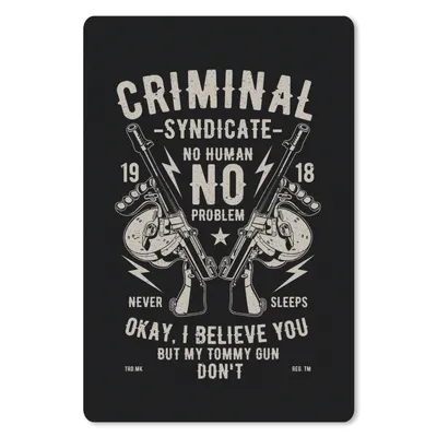 Produktbild von MuchoWow® Mauspad Mousepad Mancave - Waffen - Schwarz - Vintage 18x27 cm - Mousepads - Maus Mat - Pad - Mausunterlage