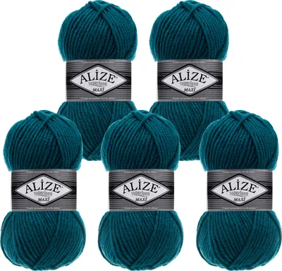 Produktbild von 500g Strickgarn Strickwolle Alize Superlana Maxi 25% Wolle, Farbwahl