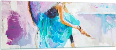 Produktbild von Bilder auf glas - Balletttänzer tanzen - 140x50cm - Glasbilder - Wandbilder - Kunstdruck - zum Aufhängen bereit - Wanddekoration aus Glas - Glas Bilder - Wandbild auf Glas - Einteilig - GAB140x50-3766