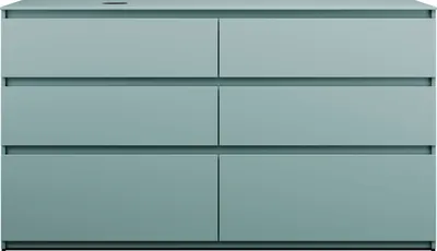 Produktbild von burgbad Lin20 Waschtischunterschrank inklusive Konsolenplatte, Beckenausschnitt links, 6 Auszüge, 1602x487x900mm, SGIG160LF5395