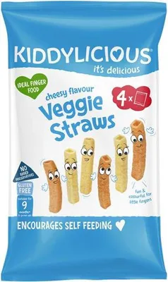 Produktbild von KIDDYLICIOUS Veggie Straws 4 x 12 g – 48 g