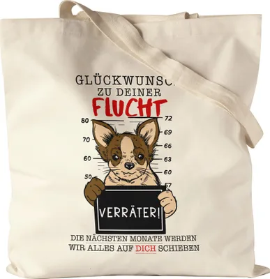 Produktbild von Glückwunsch Zu Deiner Flucht Verräter Jutebeutel Stoffbeutel Canvas Job Chef Team Kündigung Kollegen Arbeit Mitarbeiter Kündigung