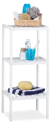 Immagine prodotto di Scaffale da bagno a 3 ripiani in bambù, ideale per bagno e cucina
