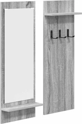 Image de Porte-manteau mural avec étagère Gris Sonoma 70 x 10 x 90 cm
