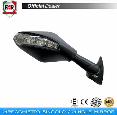 Image de Miroir de courtoisie gauche 7557 noir pour Ducati