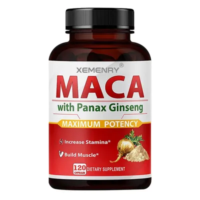 Image de Racine de maca avec ginseng Panax - Ashwagandha, Tribulus, Ginseng, Énergie et endurance