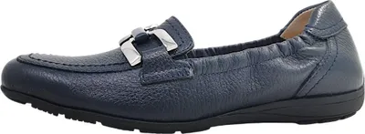 Image de Caprice : chaussures pour femmes, chaussures basses, mocassins, pantoufles, couleur bleue, style décontracté