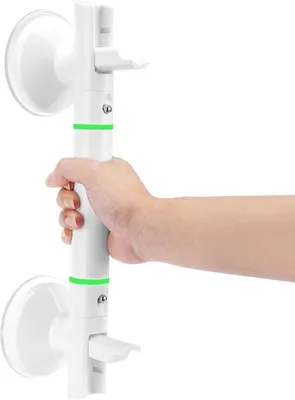 Produktbild von Badkamerhandgreep mit Düse, Sicherheitsgriff für Badezimmer, Düsegriff, Badezimmerstütze, Badezimmergriff für Senioren, Behinderte, Kinder, 35 cm