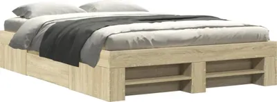 Obrázek produktu pro vidaXL Postel Sonoma Dub 135x190 cm výrobek ze dřeva