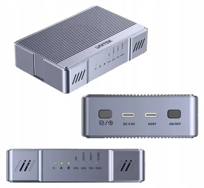 Zdjęcie produktu dla UNITEK SolidForce, Obudowa SSD, M.2, SATA III, PCI Express, M.2, 20 Gbit/s, Połączenie USB, Szary