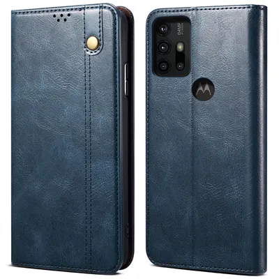 Obrázek produktu pro Pouzdro pro Motorola Moto G30, kožené flip pouzdro peněženka s funkcí stojánku modré