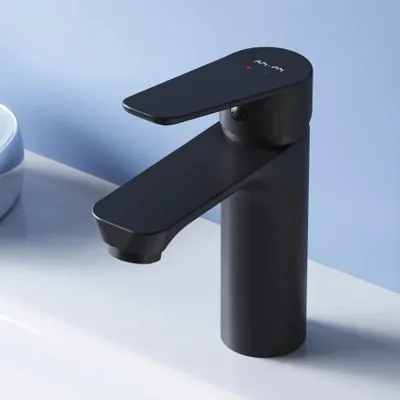 Produktbild von AM.PM Wasserhahn Bad Schwarz Waschtischarmatur Bad Armatur Mischbatterie Waschbeckenarmatur Einhebelmischer Badezimmer