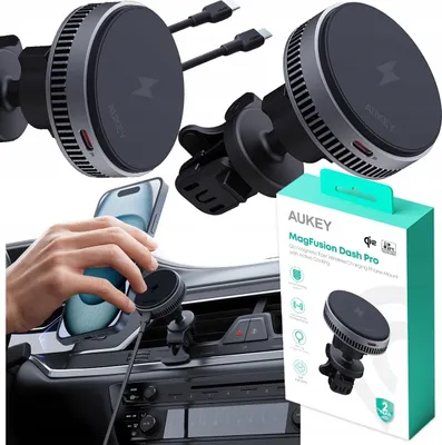 Zdjęcie produktu dla Uchwyt na telefon AUKEY HD-MC13A MagFusion Qi2 ładowanie bezprzewodowe