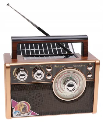 Zdjęcie produktu dla Radio RETRO Przenośne Głośnik TF MP3 USB 2xSOLAR BLUETOOTH 305