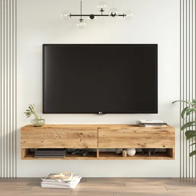 Obrázek produktu pro Skye Decor, Fr11-A, TV stolek, 100 % MELAMÍNOVÁ DESKA, borovice atlantská, 140 x 31,6 x 29,1 cm