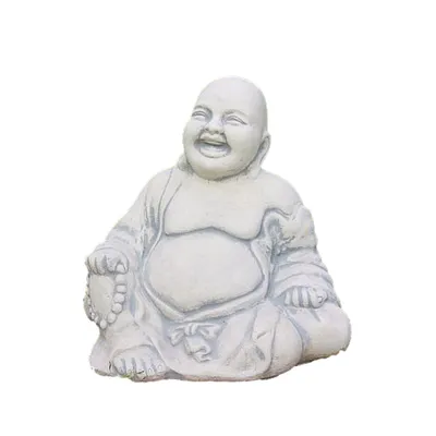 Produktbild von Schöner Buddha perfekt für den Garten die Terrasse oder die Einfahrt bestehend aus Steinguss ist Frostfest Witterungsbeständig und Neu 33cm H, PO-835