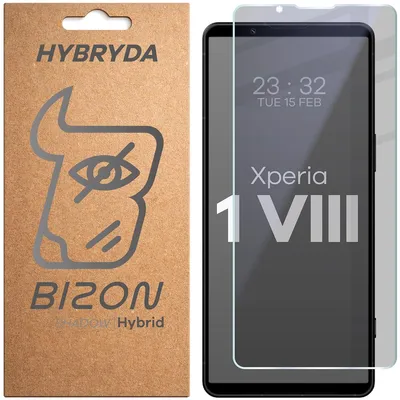 Produktbild von Hybridglas mit Privatschutzfilter für Sony Xperia 1 VIII, Bizon Hybrid Shadow, Matt