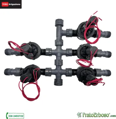 Immagine prodotto di Collettore a 5 stazioni con elettrovalvole Toro EZP 24V con regolatore di flusso