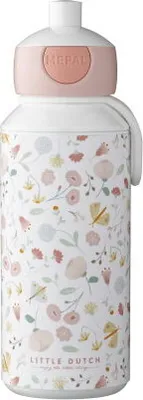 Produktbild von Trinkflasche Pop-up Campus 400 ml Little Dutch - Flowers & Butterflies