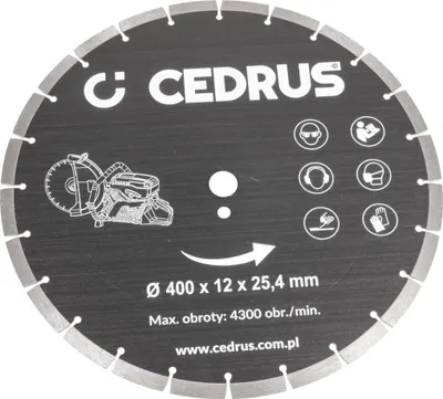 Zdjęcie produktu dla Tarcza tnąca Cedrus Przecinarka CEDPC400 720150