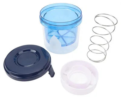 Joghurt-Sieb mit Federdruck, 1 Stück, PP/Edelstahl, transparent