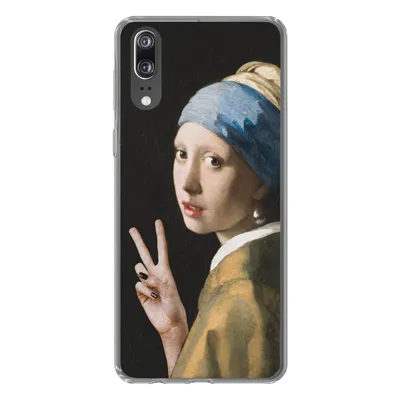 Produktbild von MuchoWow® Handyhülle Schutzhülle Hülle für Huawei P20 Malerei - Vermeer - Alte Meister Silikon Softcase Handy Hülle - Hardcover