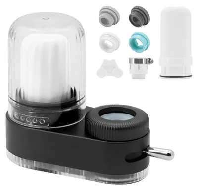 Image de Filtre à eau pour robinet, en céramique, système de filtration 7 étapes, en plastique ABS, avec adaptateurs