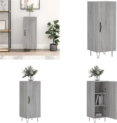 Produktbild von vidaXL Sideboard Grau Sonoma 34,5x34x90 cm Holzwerkstoff - Sideboard - Sideboards - Schrank - Aufbewahrungsschrank