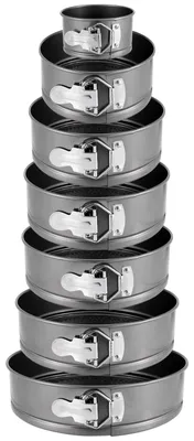 7er Set Springformen antihaftbeschichtet 12–28 cm
