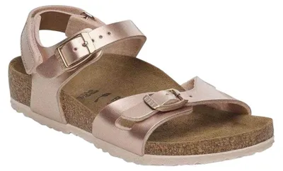 Produktbild von Birkenstock - "Rio" Sandalen für Kinder, Wildleder PP13210 (38 EU) (Metallic/Pink)