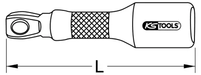 Produktbild von KS Tools 918.3802, Einzelner Artikel, Verlängerungsstange, Chrom-Vanadium-Stahl, 150 mm, 1 Stück(e)