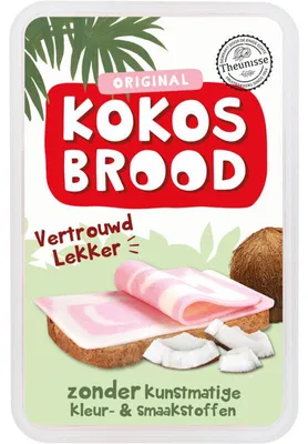 Zdjęcie produktu dla Theunisse Coconut Brood Original 275g – Słodka przekąska i smarowidło z kokosem