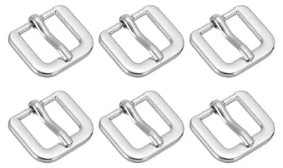 Produktbild von Metall Rollschnalle - Einzinkig für DIY Gürtel - 6 Stück - 16 mm - Silber