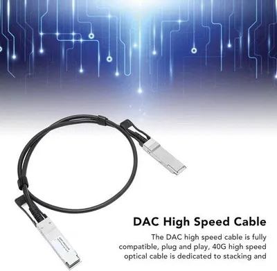 Immagine prodotto di Cavo DAC QSFP+ da 1 m a 40 Gb/s, cavo ottico ad alta velocità