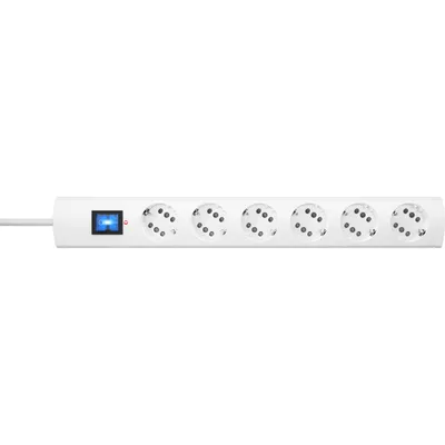 Produktbild von Kopp 234502008, 1,4 m, Drinnen, IP20, Weiß, 12 AC-Ausgänge, 16 A