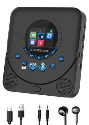 Zdjęcie produktu dla Przenośny odtwarzacz CD z wyświetlaczem TFT, radiem FM i Bluetooth