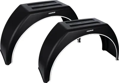Produktbild von DOMAR DK3110 Kotflügel-Set 14-17 Zoll aus Kunststoff 2 Stück für Pkw-Anhänger 870x260 mm als stabiler Radkasten