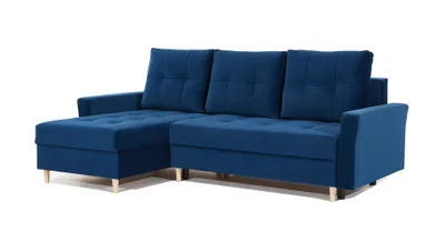 Produktbild von Ecksofa PALIKI blau, universell, mit Schlaffunktion und Stauraum, 236x150 cm
