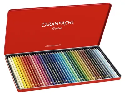Zdjęcie produktu dla CARAN D'ACHE 666340 Kredki ołówkowe CARAN D'ACHE PABLO, metalowe etui 40 szt