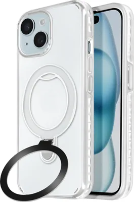 Immagine prodotto di Avizar, custodia MagSafe per Apple iPhone 15 Antiurto con supporto pieghevole, bianco