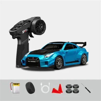 Produktbild von Hstar D43-02 RC Drift Auto 1:43, 2,4G 4WD, Gyro, proportional, Metall Karosserie, LED Licht, Mini Racing Car RTR, High Speed, Typ: Hellblau 02Q8