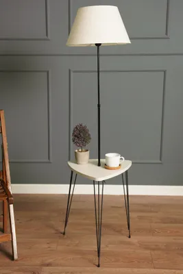 Produktbild von Opviq, TM2002- TM2002HMY, Beige,Schwarz, Stehlampen, Metallkörper