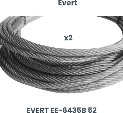 Image de Evert 6435E 52 Kit de câbles en acier : 2 câbles de rechange
